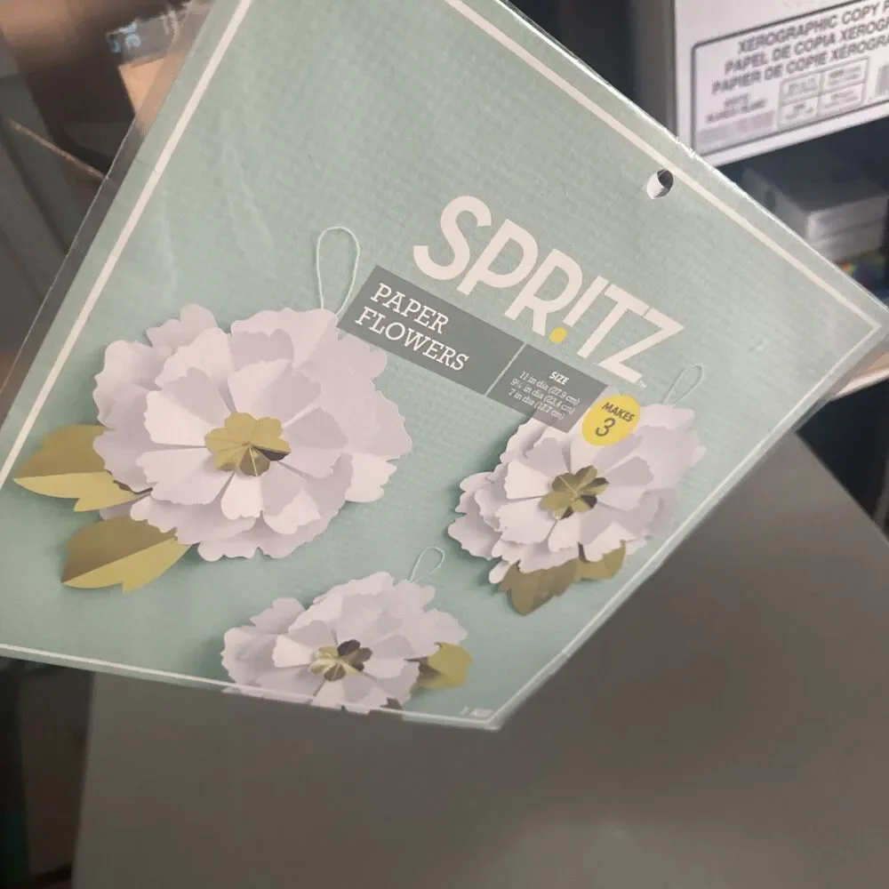 Target Spritz 3D Paper Flower Hanging Decorations In Package Size 11”x9.25”